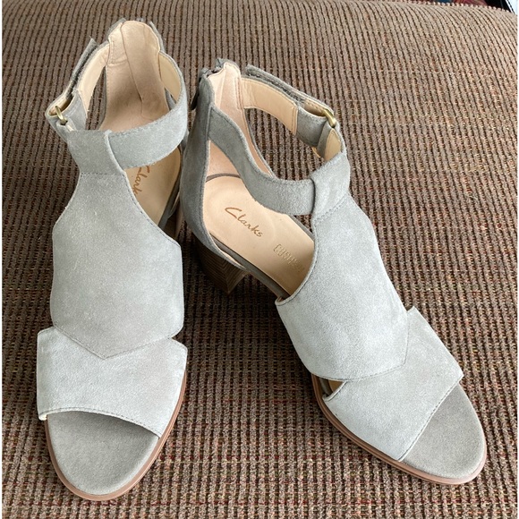 Clarks Shoes - Clarks Kaylin60 Glad Women's Heels Size 7 1/2. Sage Suede